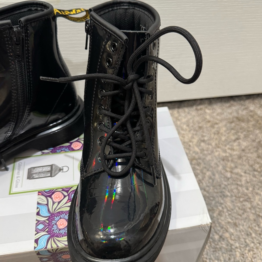 Dr. Martens Kids’ 1460 Black Rainbow Boot-$70 - Picture 5 of 9